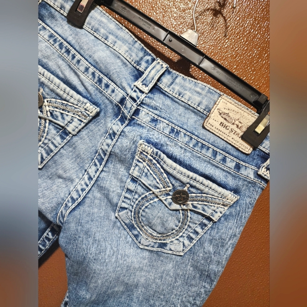 Big Star Liv Skinny Jeans light acid washed color size 27R - Picture 4 of 6